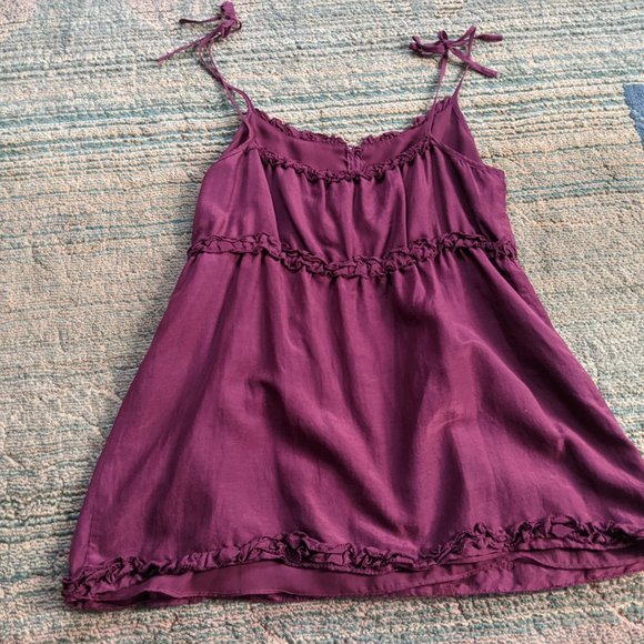 EUC Gap Burgundy Red Cotton/Silk Tank/Cami - Small - Picture 6 of 11